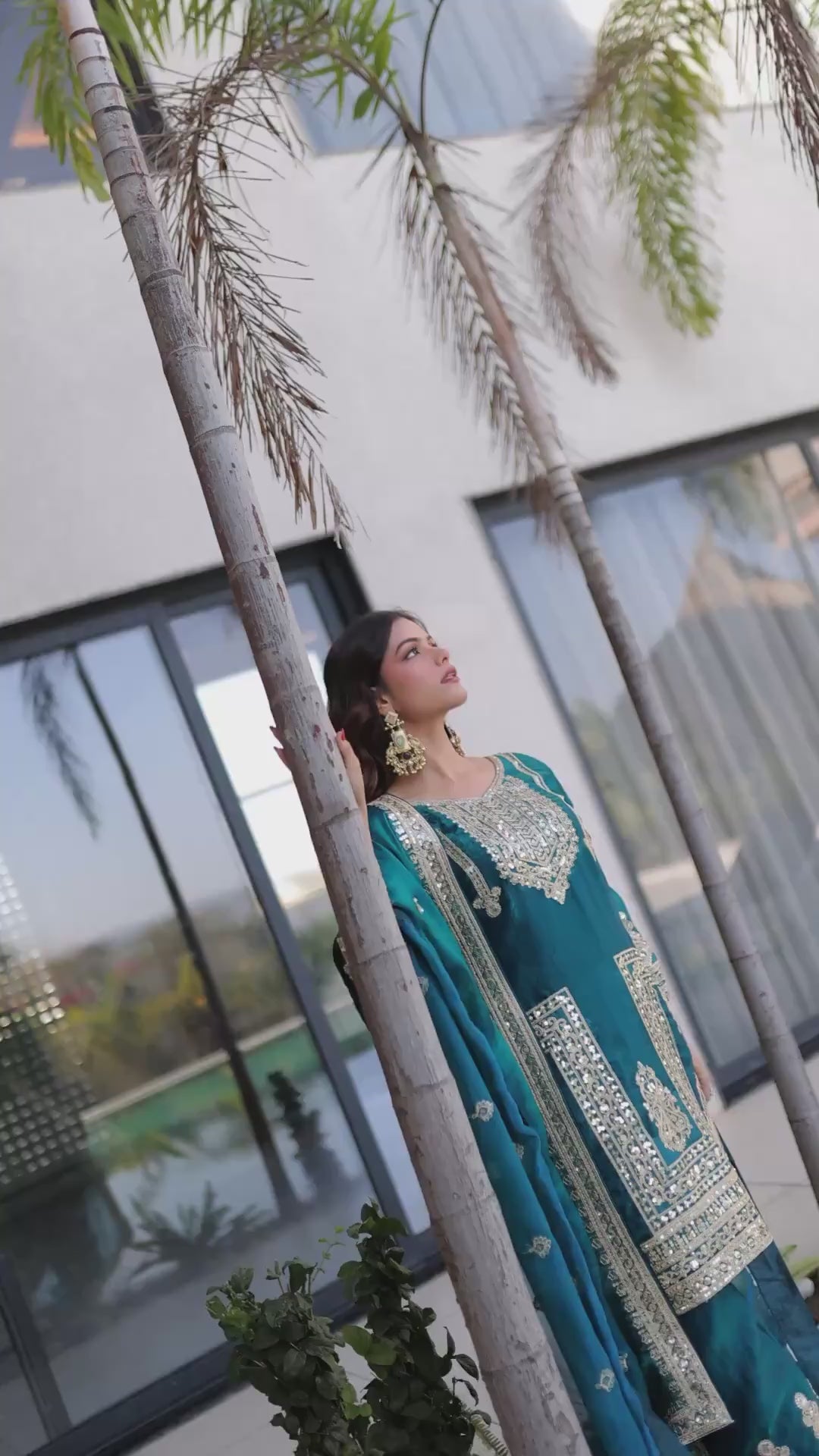 Designer Embroidered Kurta Pant Dupatta Set.