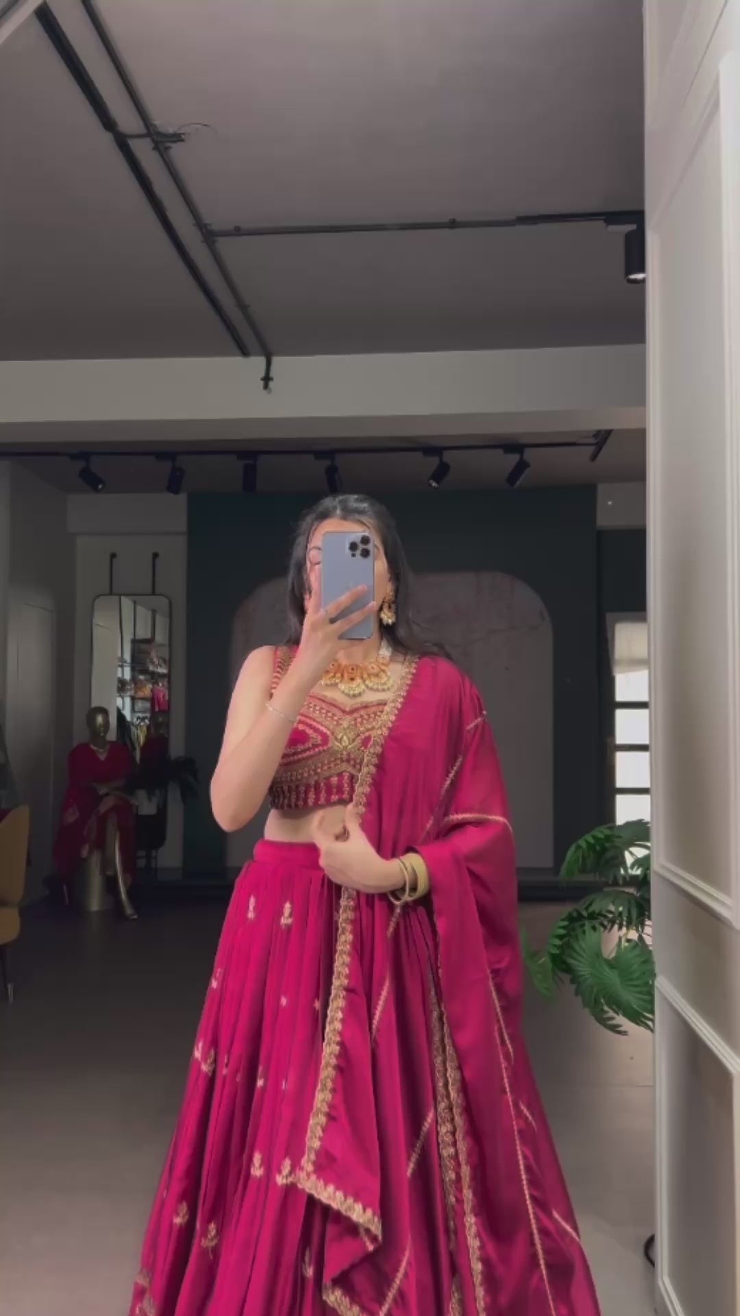 Embroidered Designer Lehenga Choli with Dupatta – Wedding & Festive Wear.