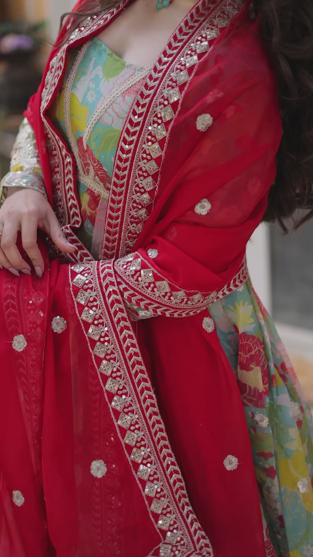 PREMIUM READYMADE ALIA CUT GOWN WITH DUPATTA SET.